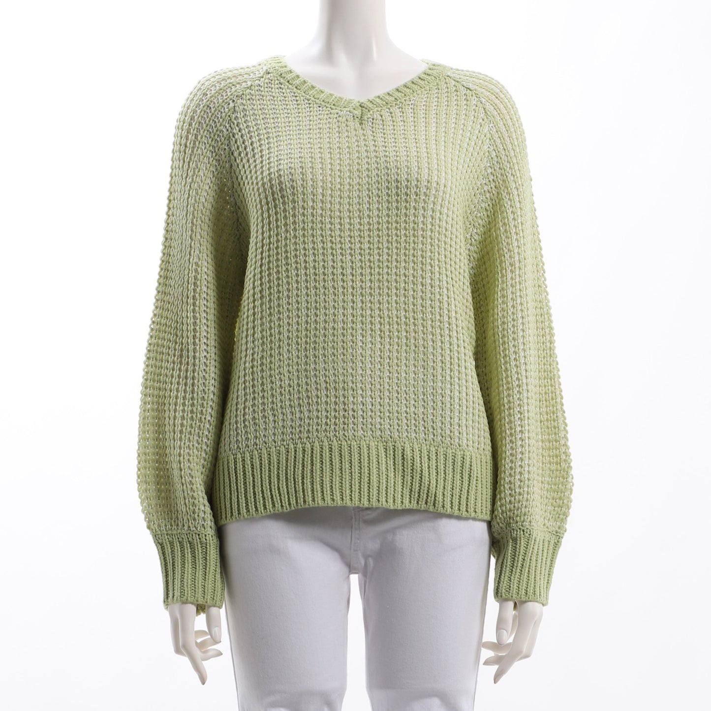 ラグランスリーブVネックニット