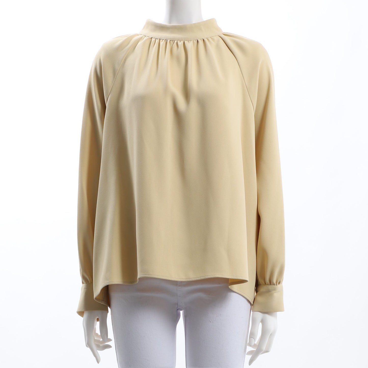 ダブルクロスギャザーネックブラウス