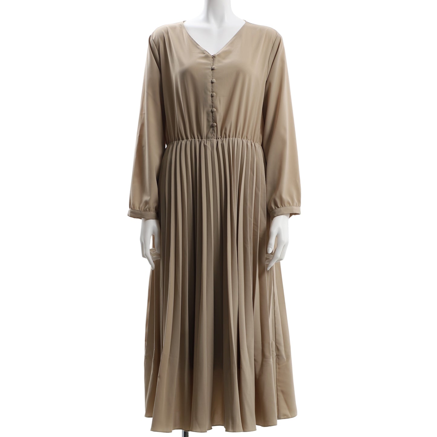 くるみボタンプリーツワンピース