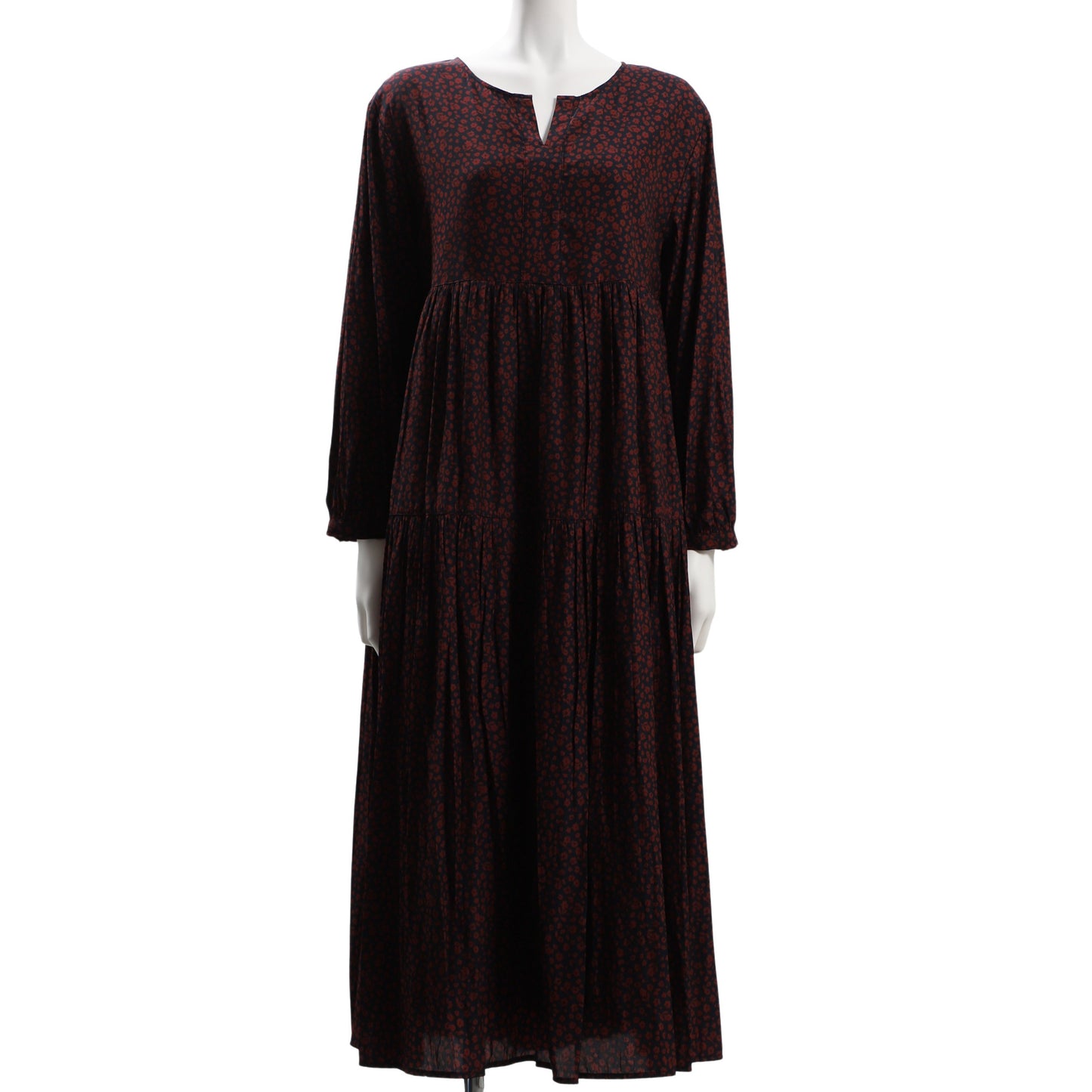 フラワーレオパードティアードワンピース