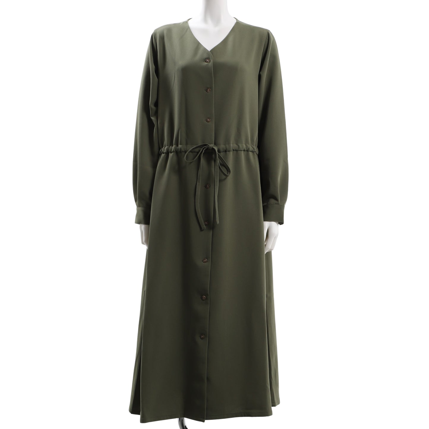 ドロストデザイン前開きワンピース