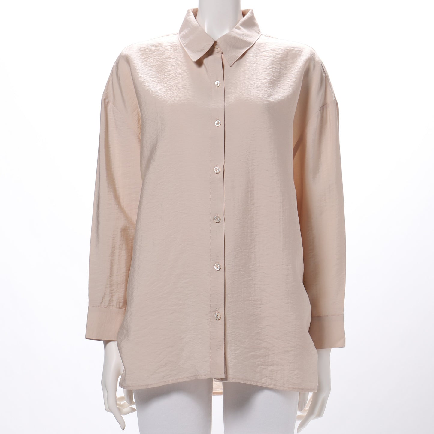 前開きデザインシアーシャツ