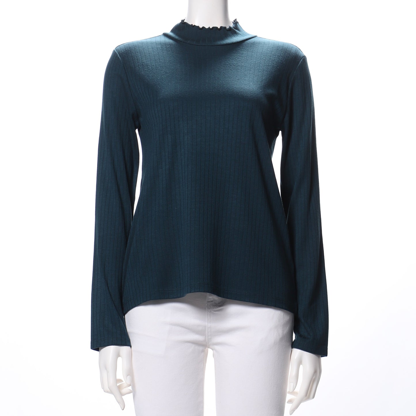 フリルネックカットソー