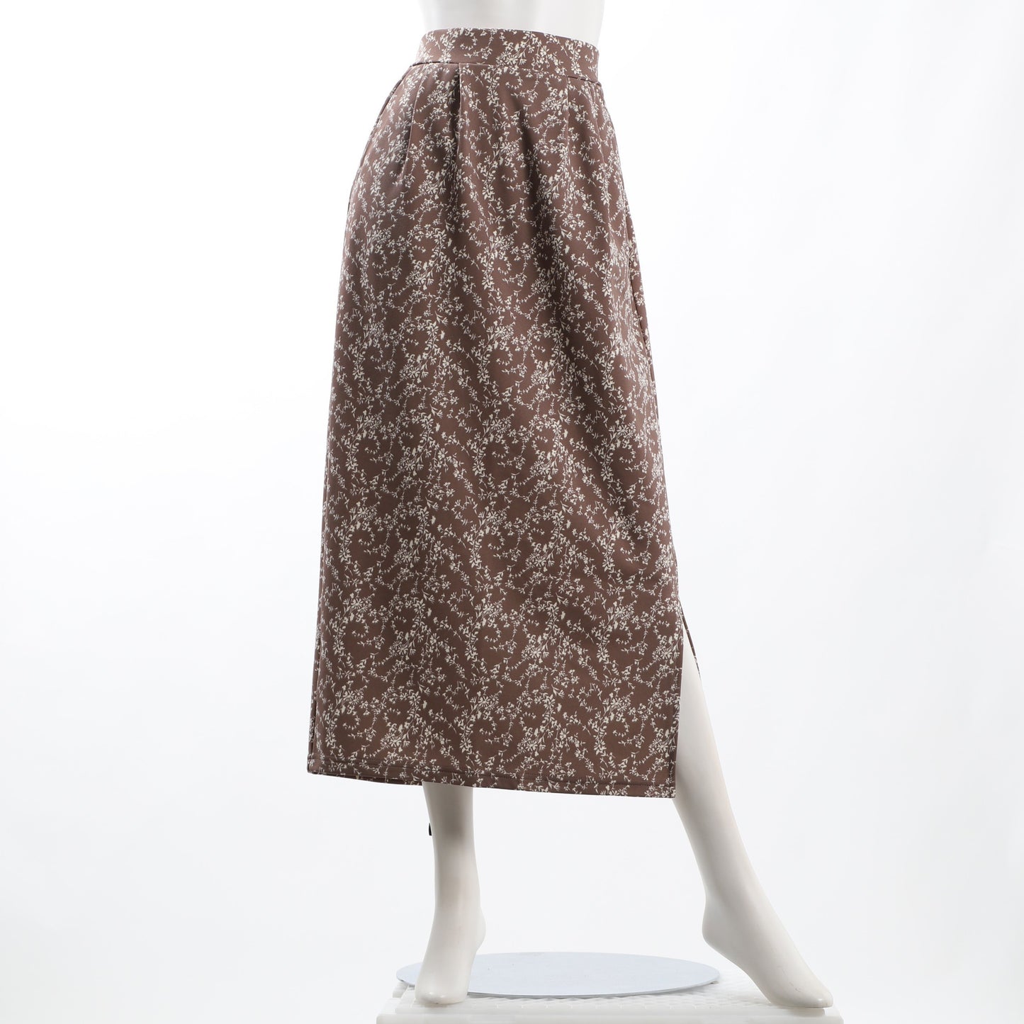 花柄スリットナロースカート