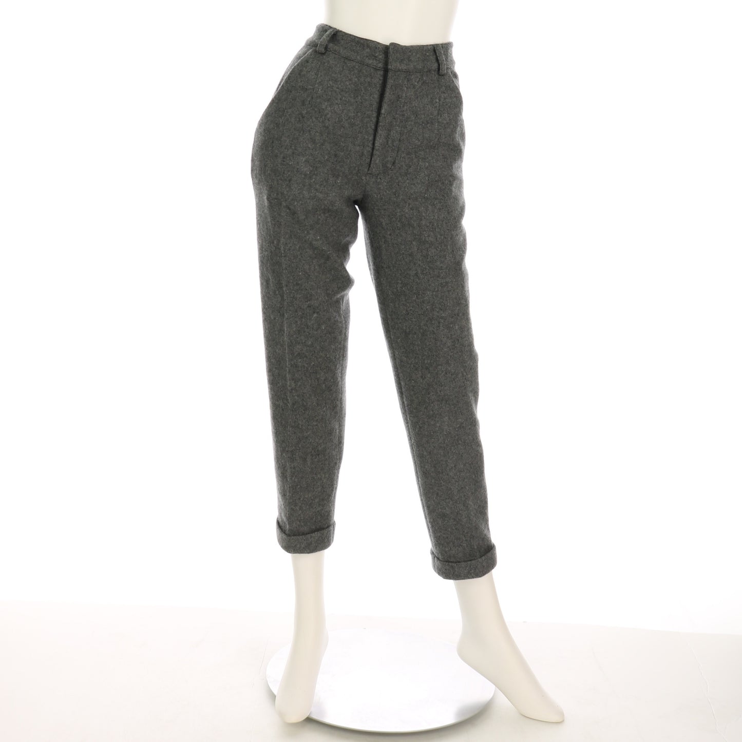 裾ダブルウールパンツ