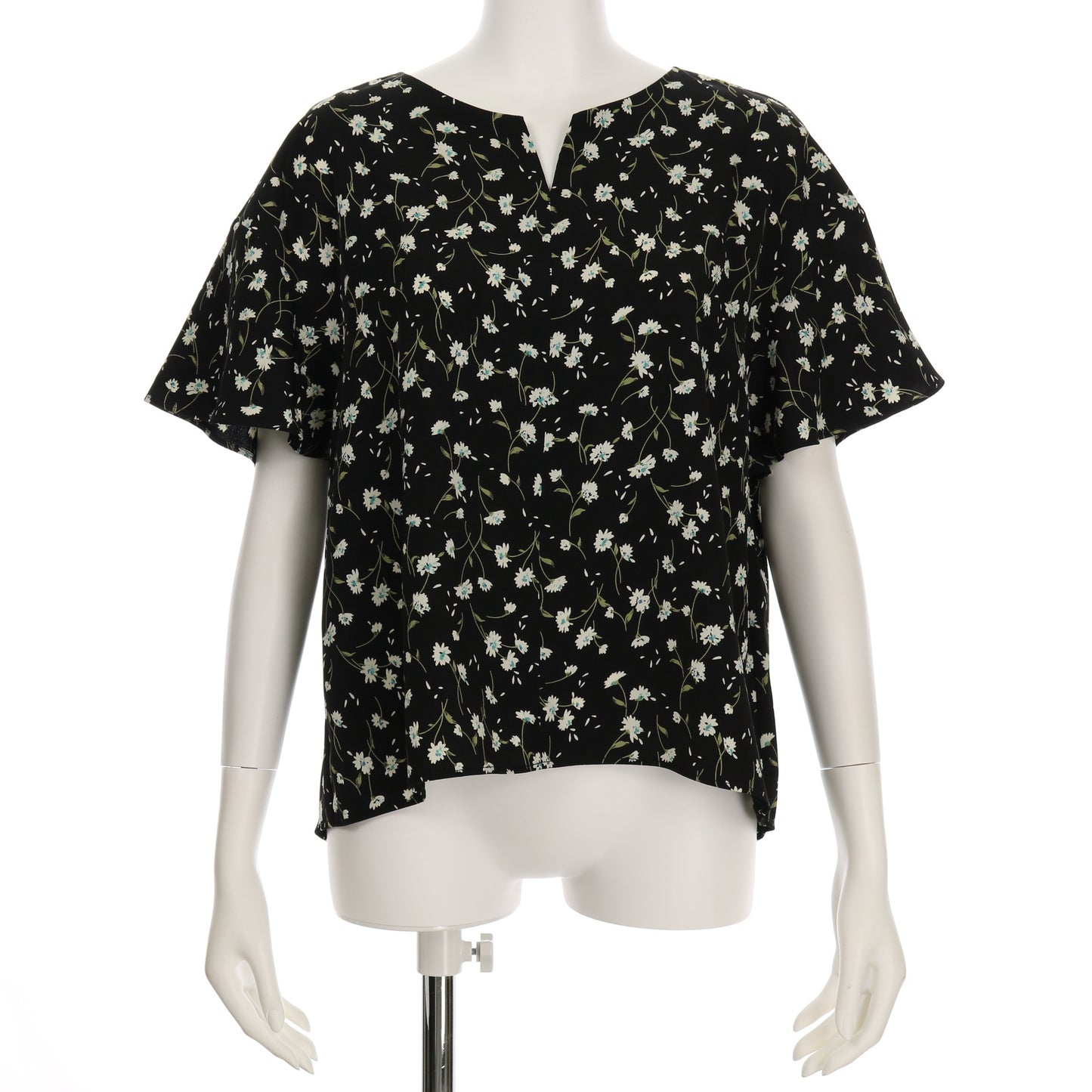 花柄オープンフロントブラウス