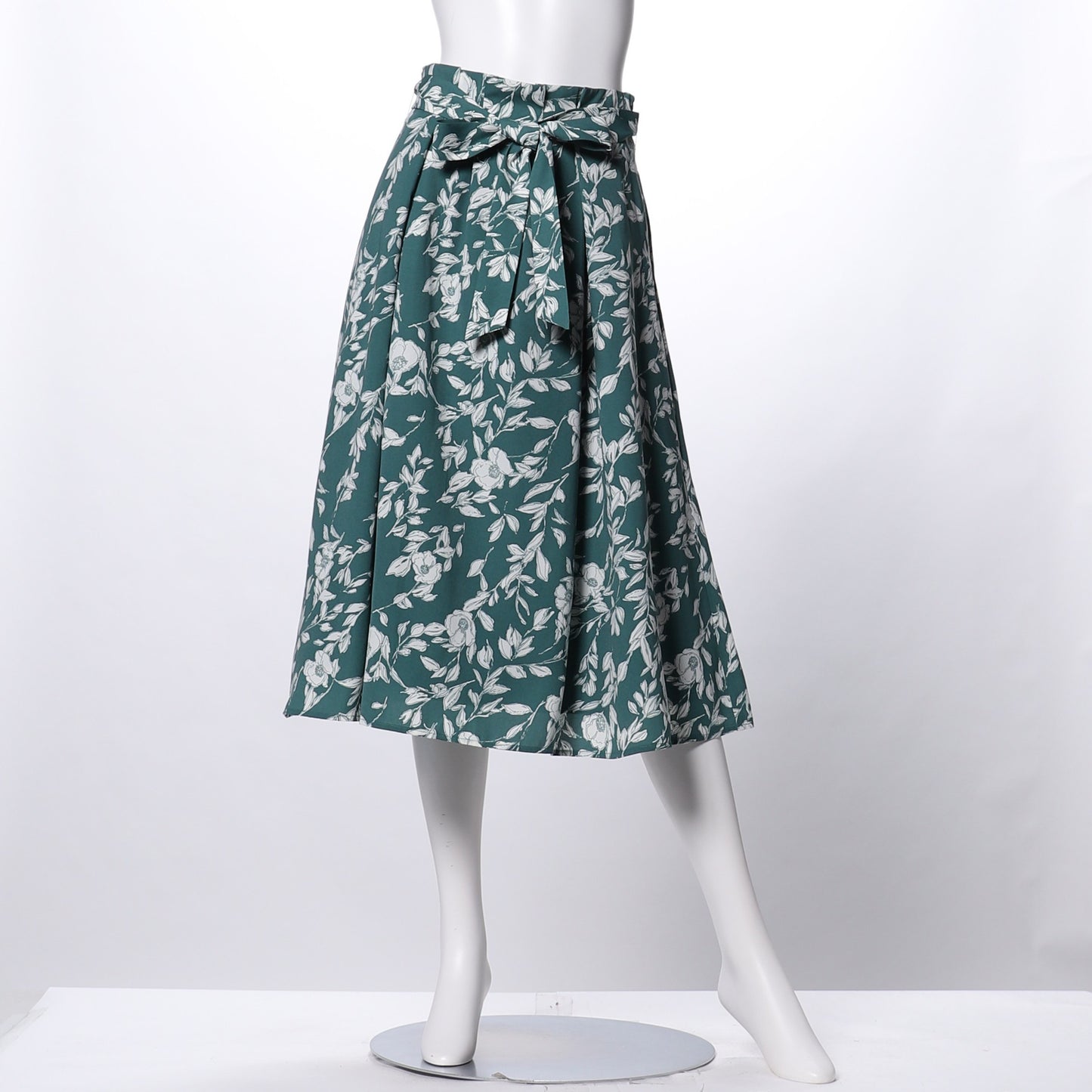 MNフラワープリントウエストリボンスカート