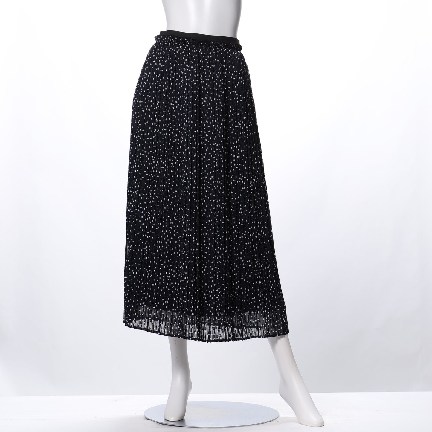 カットドビードットギャザープリーツスカート