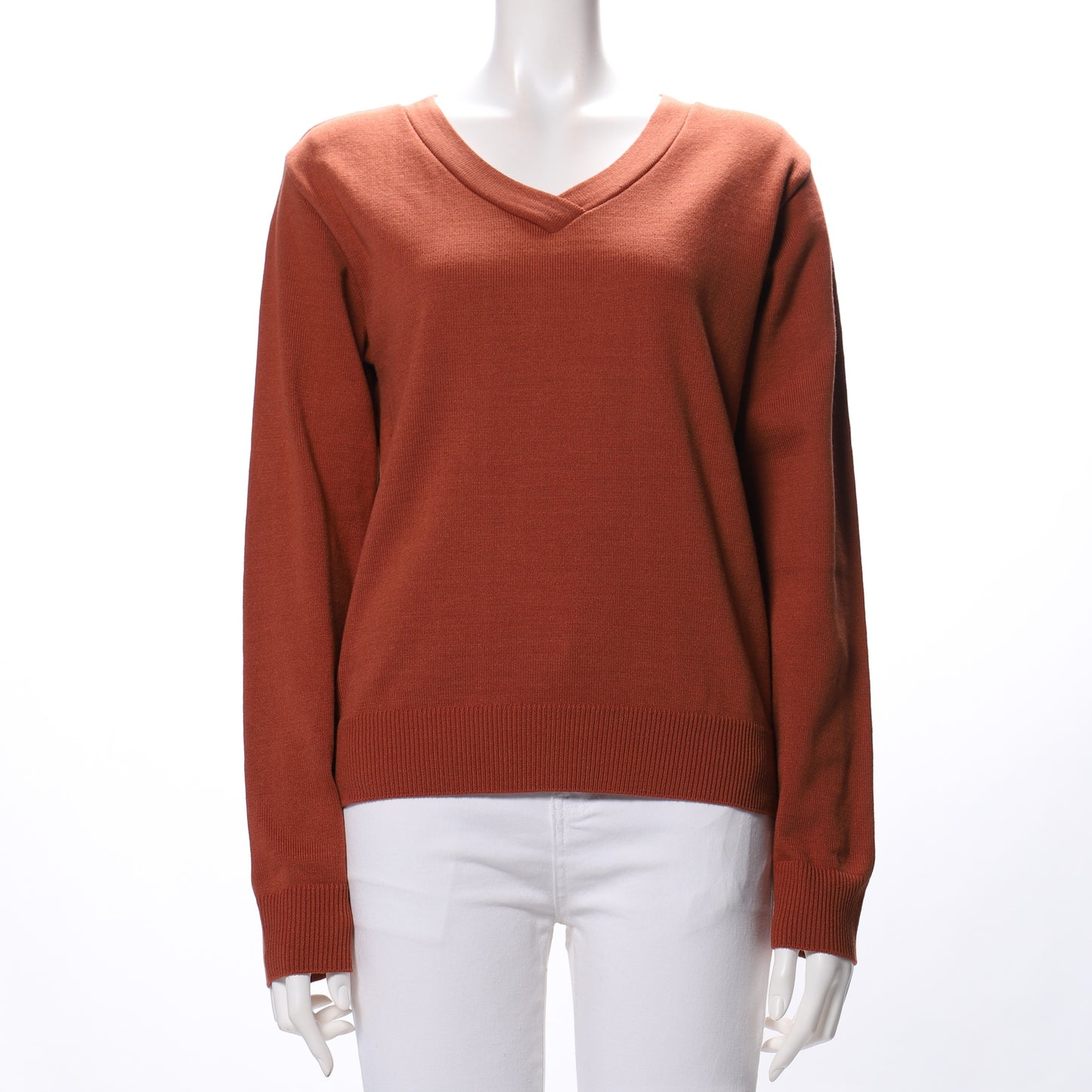 シンプルデザインVネックニット