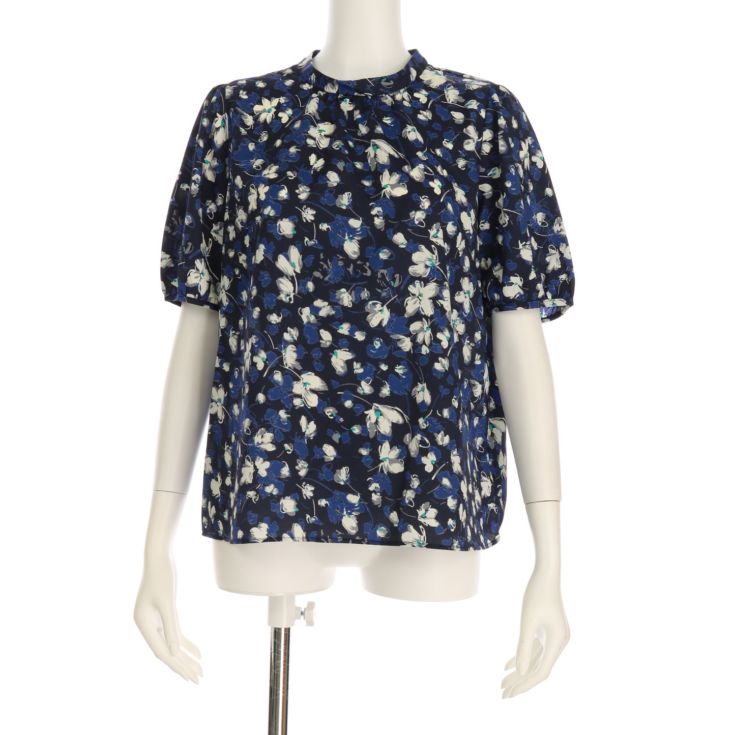 花柄ハイネックブラウス