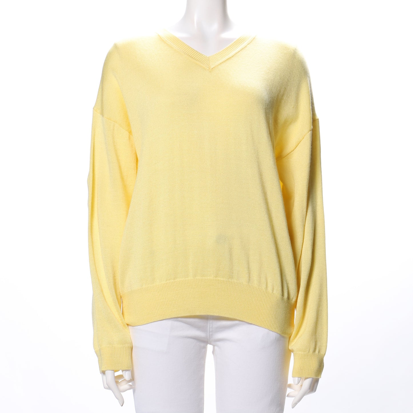 Vネックドロップショルダーニット