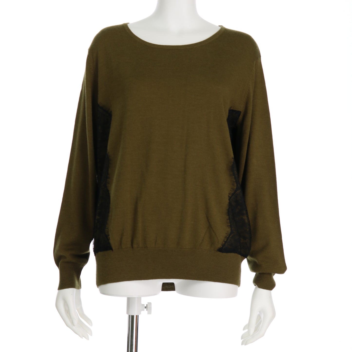 脇レースニットプルオーバー