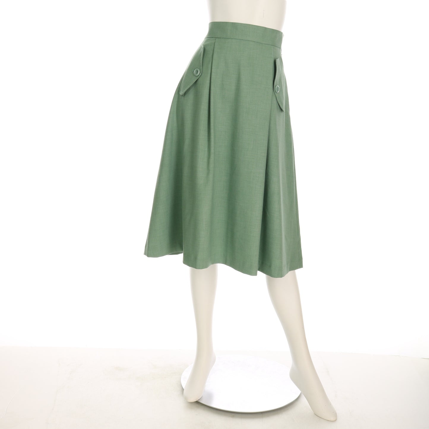 フェイクポケットフラップ付きフレアスカート