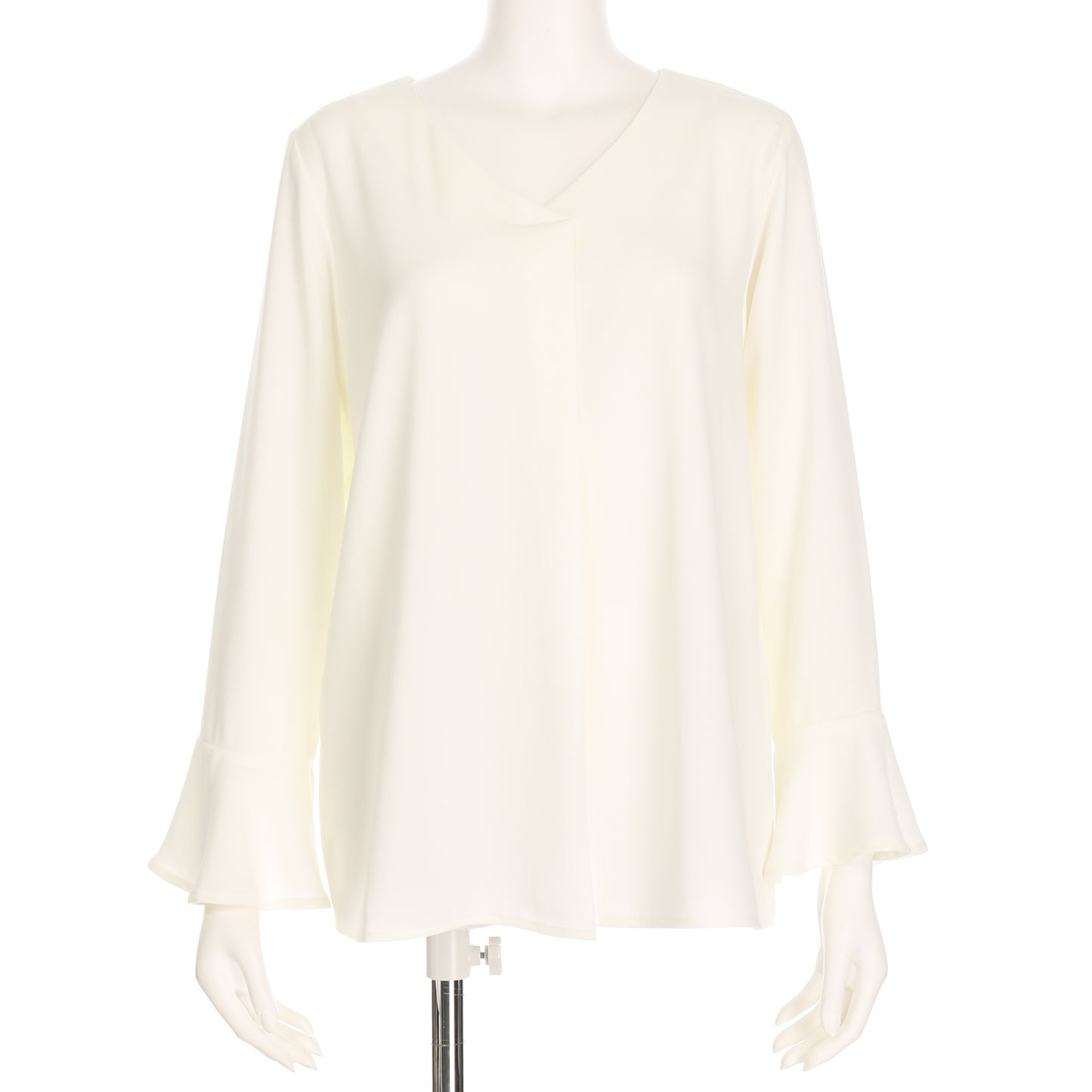 フロントタックフレアスリーブブラウス