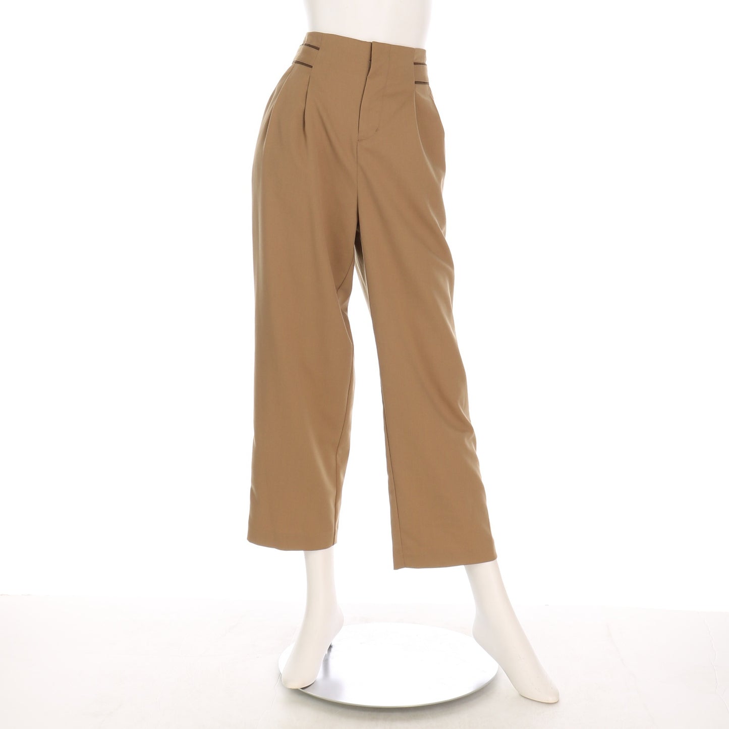 ウエストデザインストレートパンツ