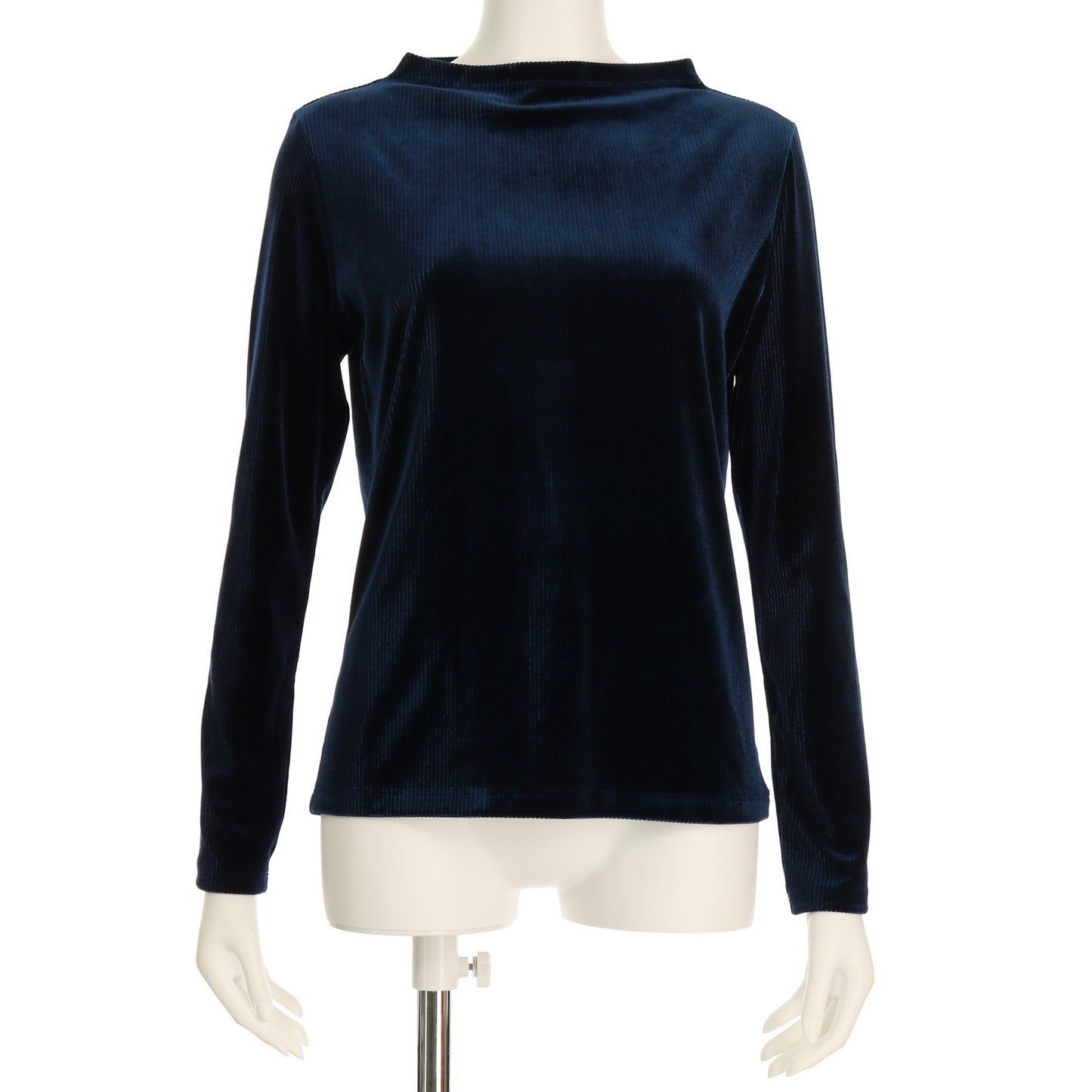 針抜きベロアオフネックカットソー