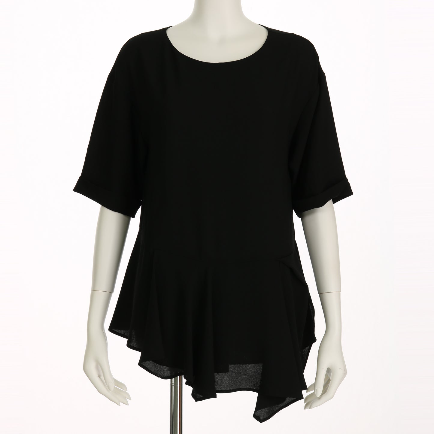 アシンメトリー裾ブラウス