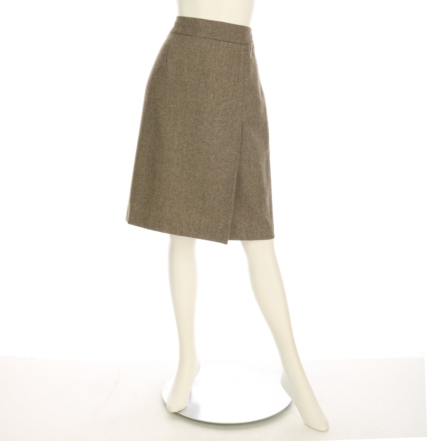 ウール混タック入りフレアスカート