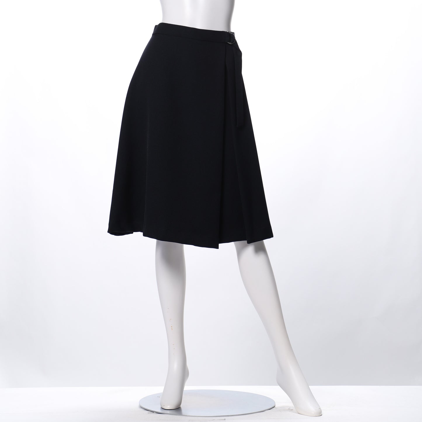 Dカンベルトデザインラップ風フレアスカート