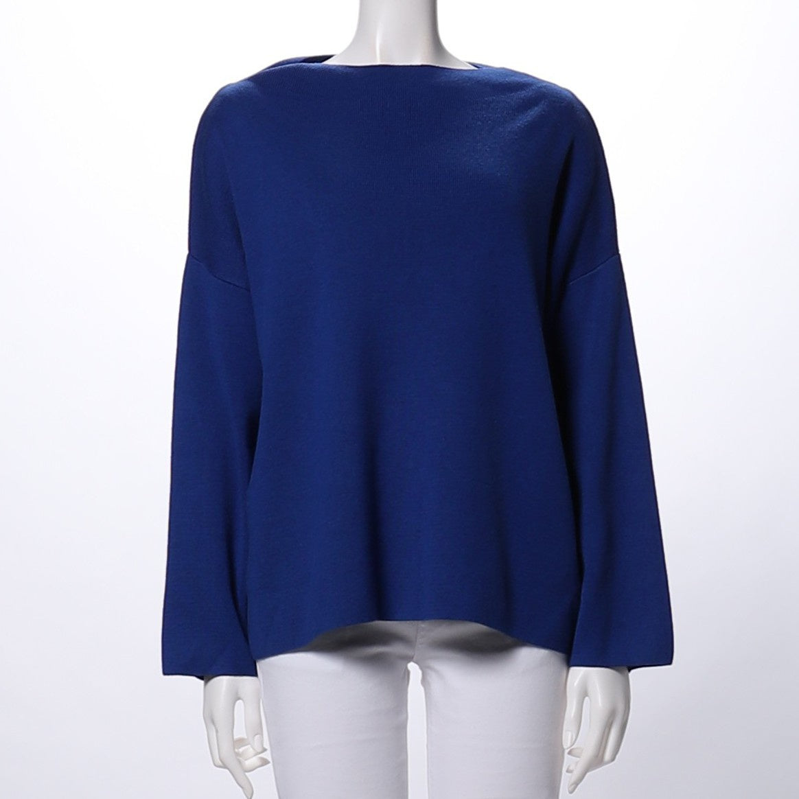 スラッシュドネックドロップショルダーニット