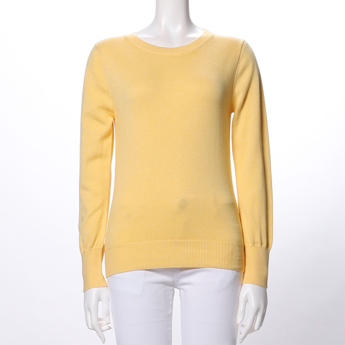 長袖ラウンドネックニット