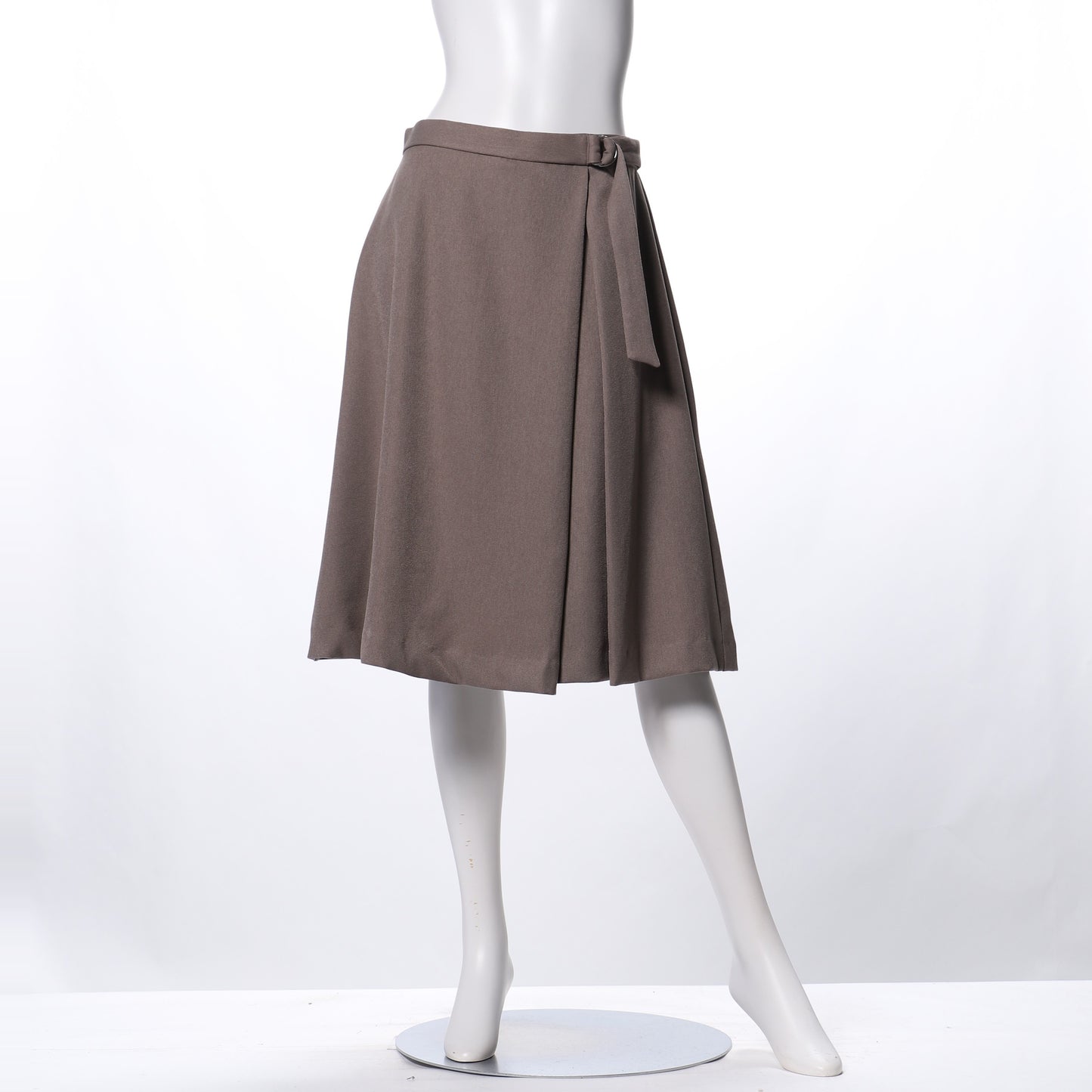 Dカンベルトデザインラップ風フレアスカート