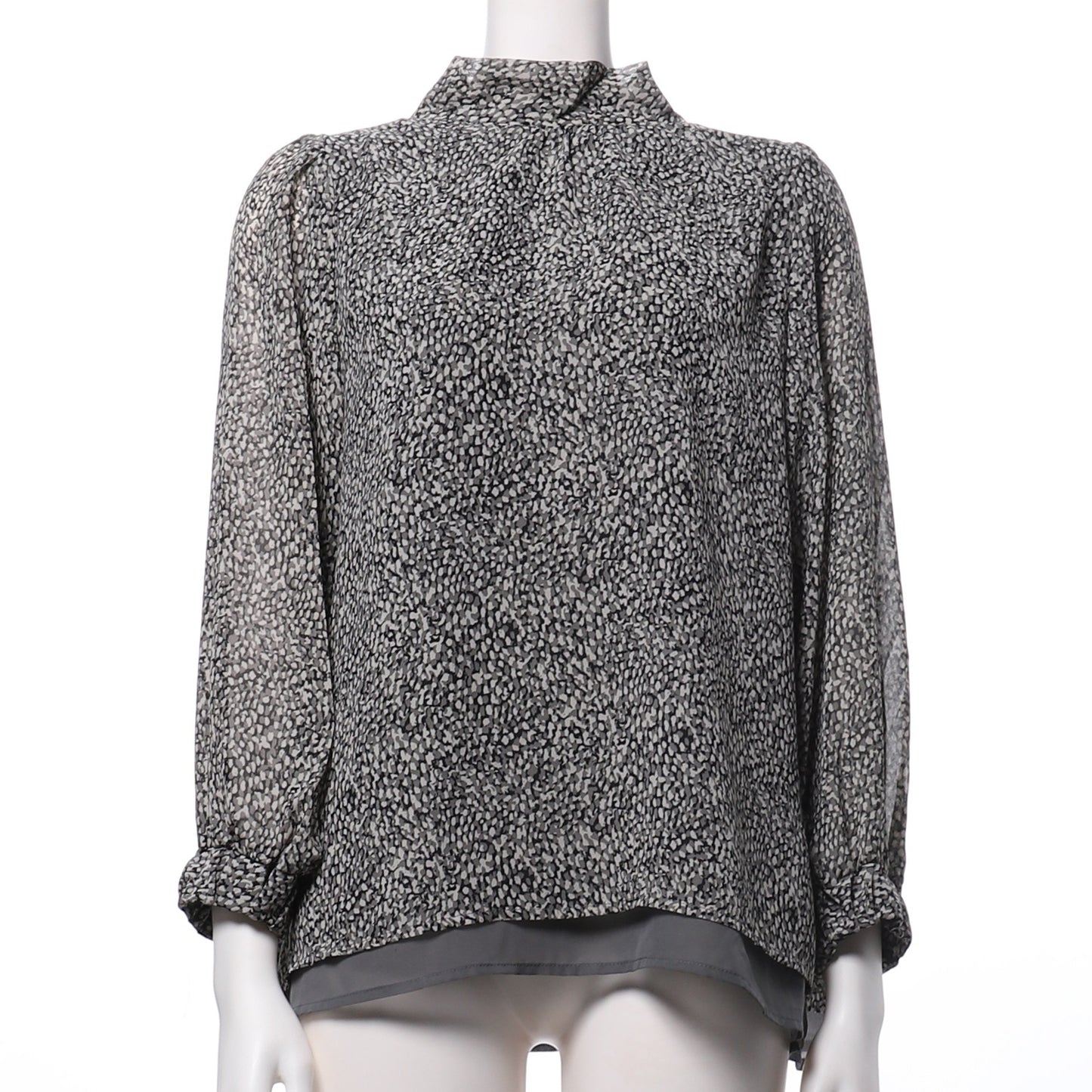 前後2way総柄ブラウス