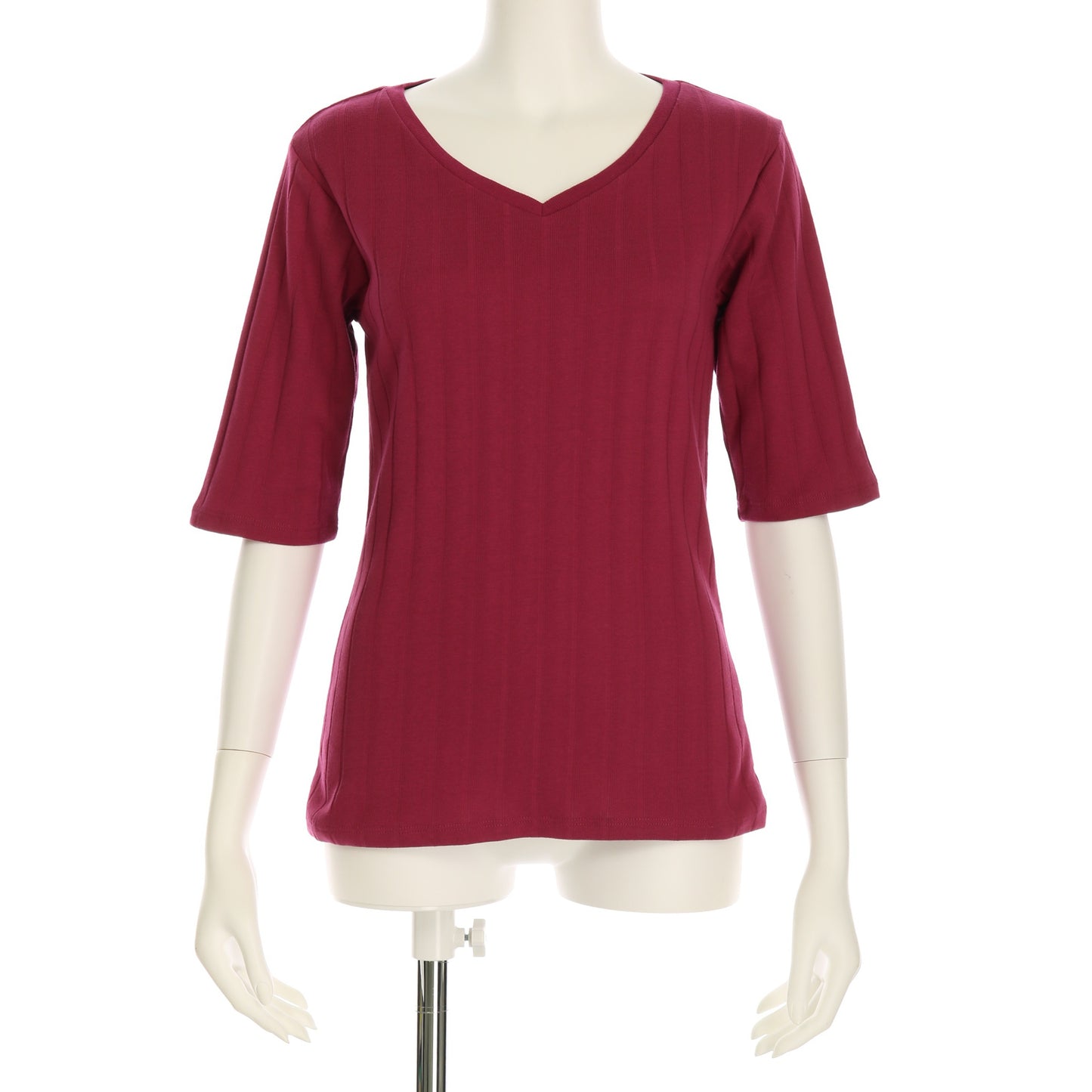 汗ジミ防止Vネックカットソー