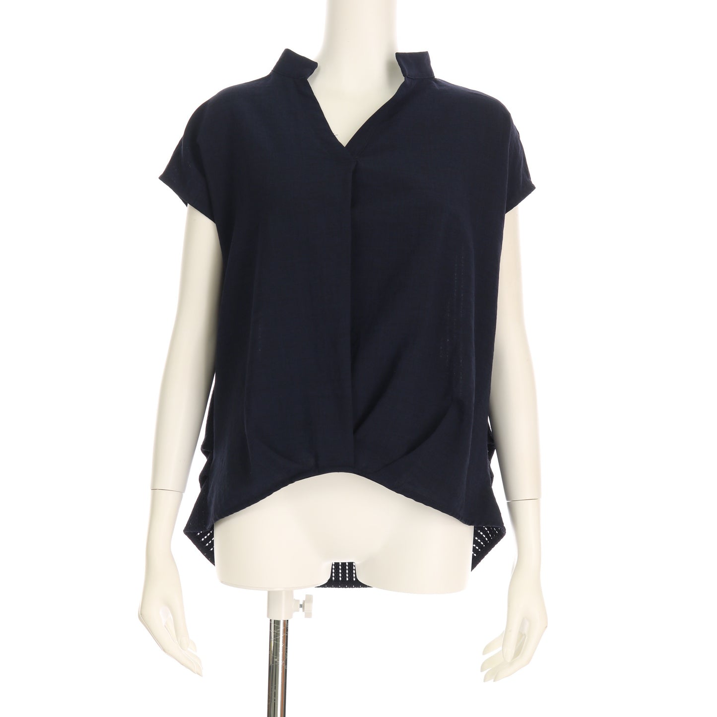 前後切り替え異素材ブラウス