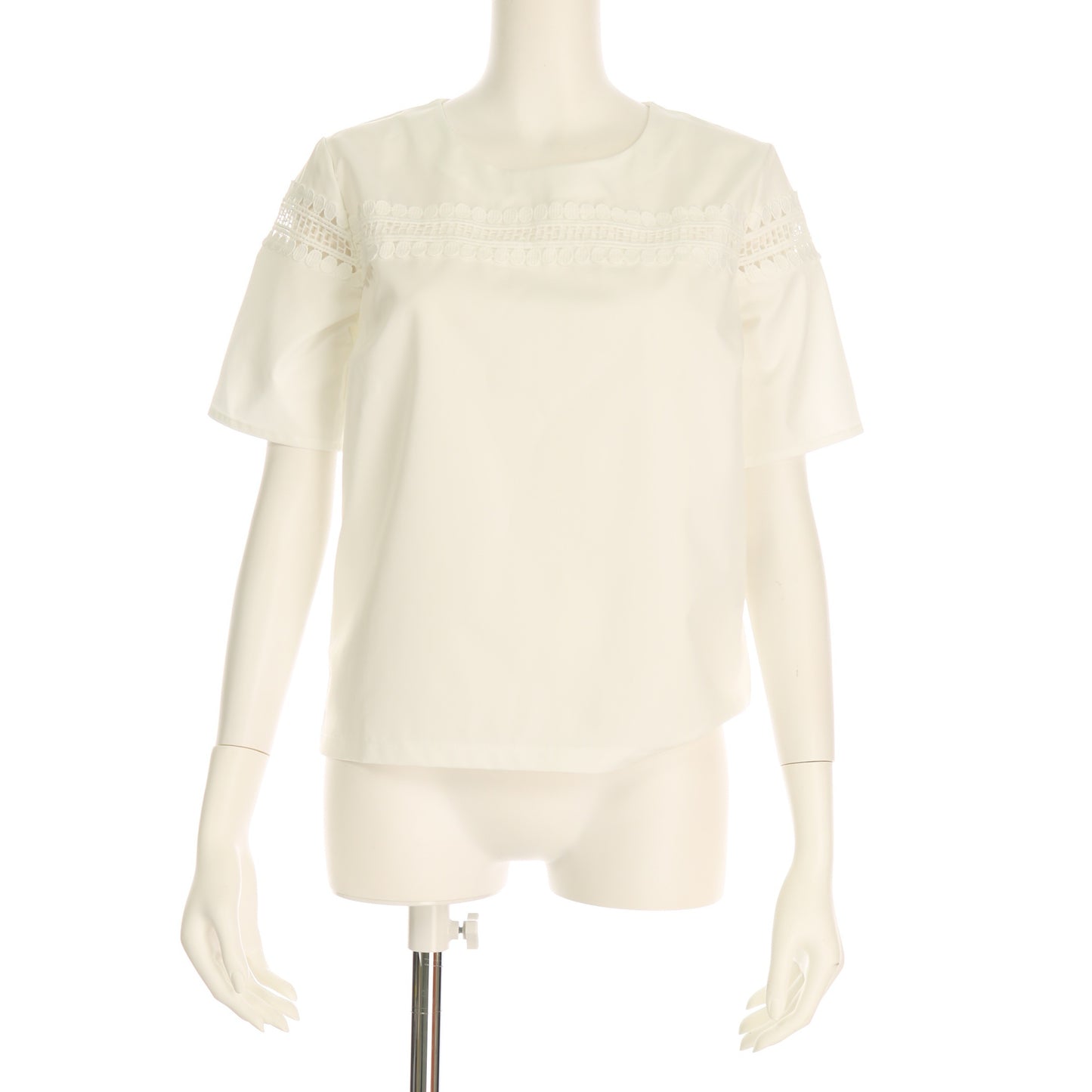 レース切り替えデザインブラウス