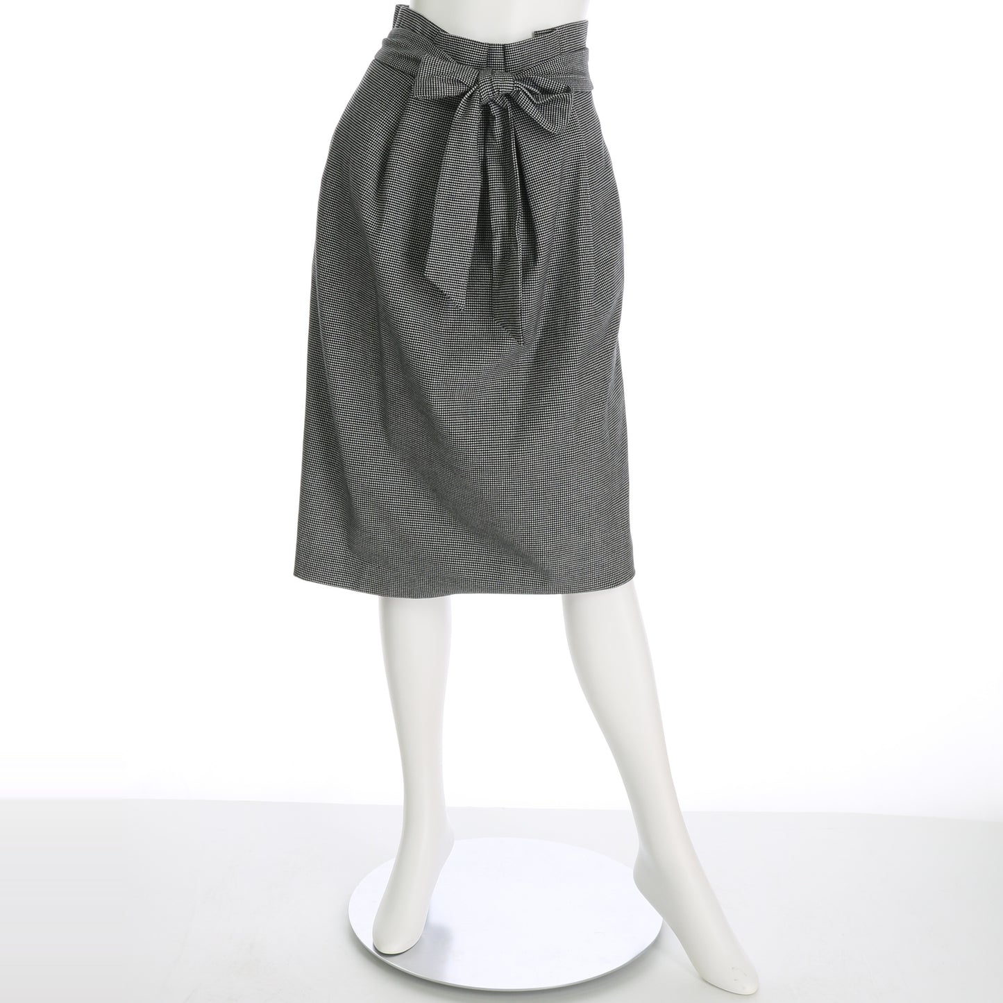 共布リボンベルト付きセミタイトスカート