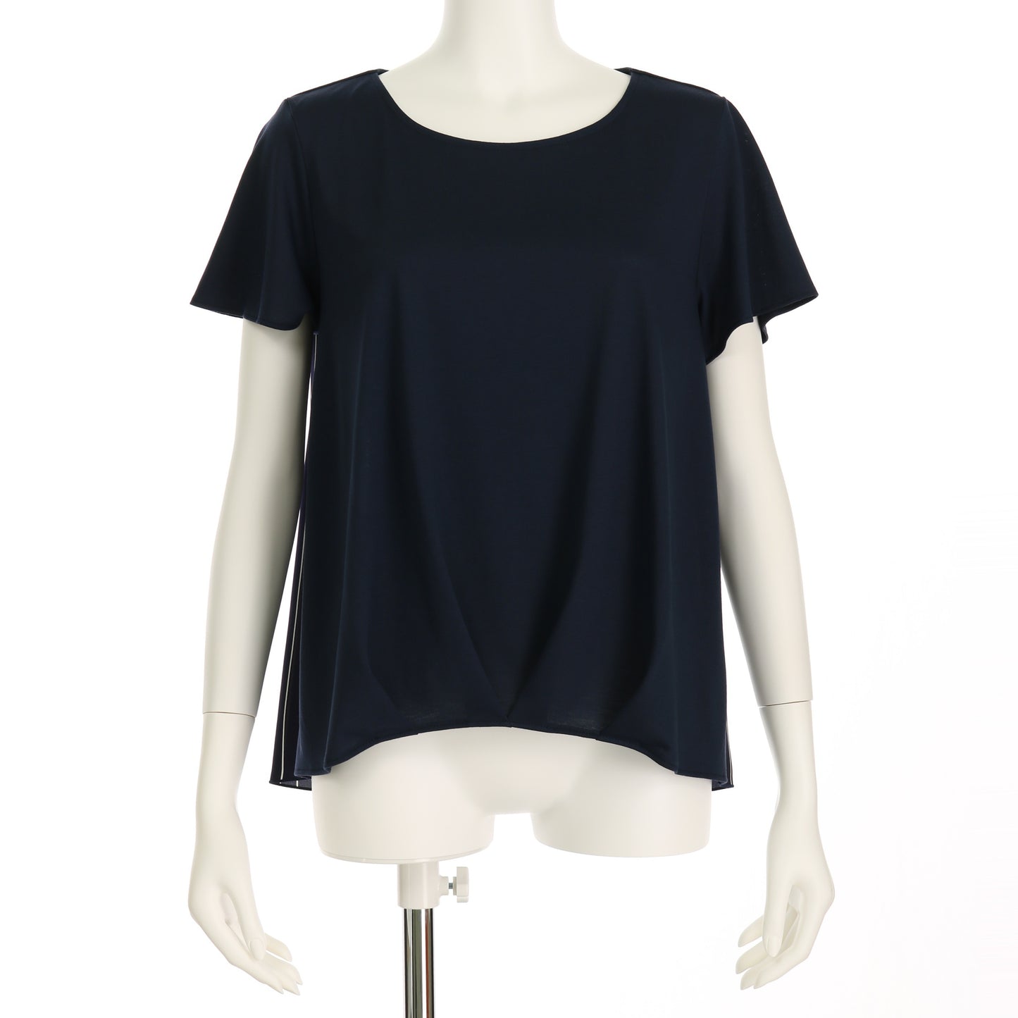 バックストライプ柄タックカットソー