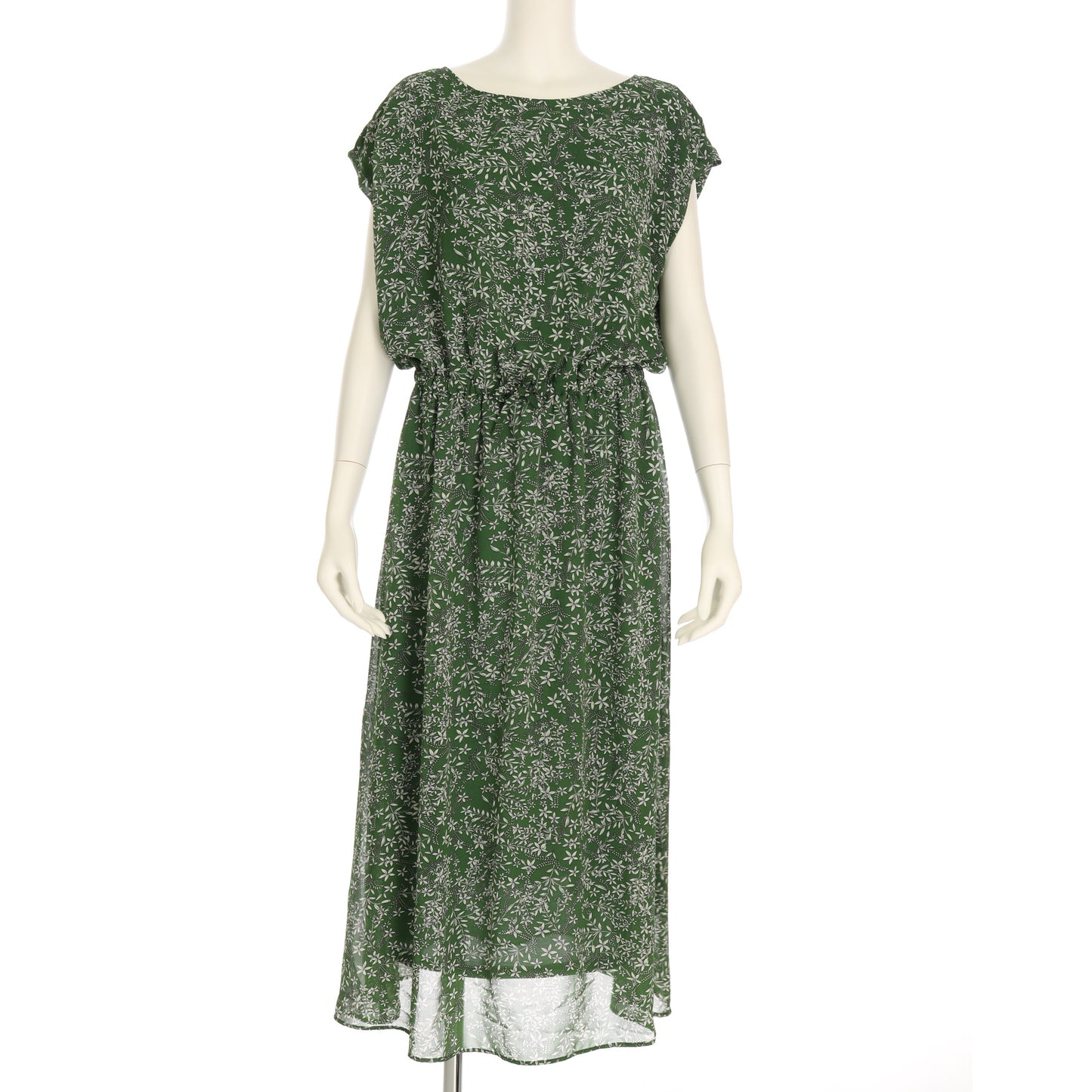 細かな花柄ワンピース