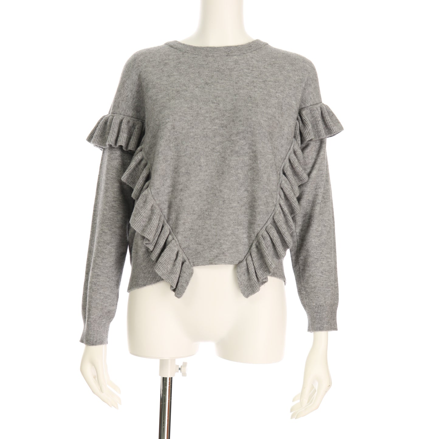 フリルデザインニット