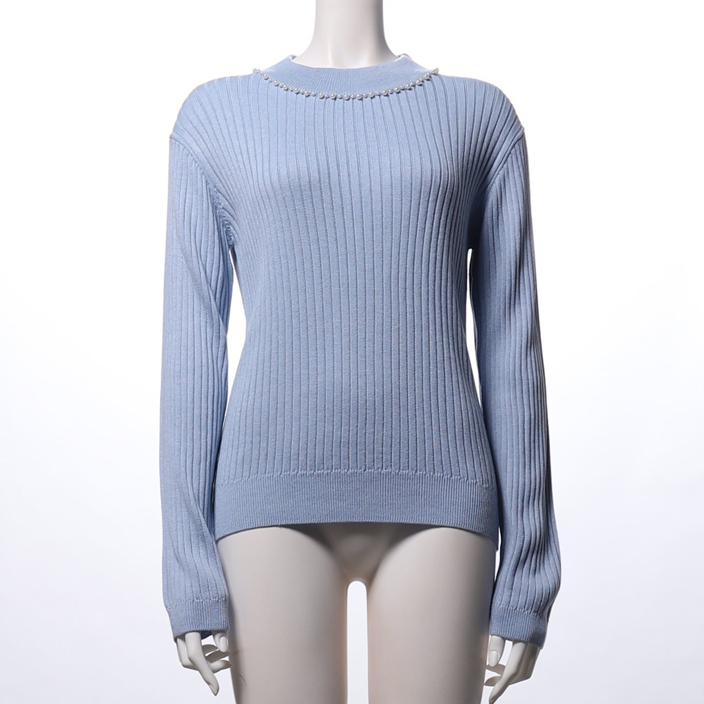 パールネックラインニット