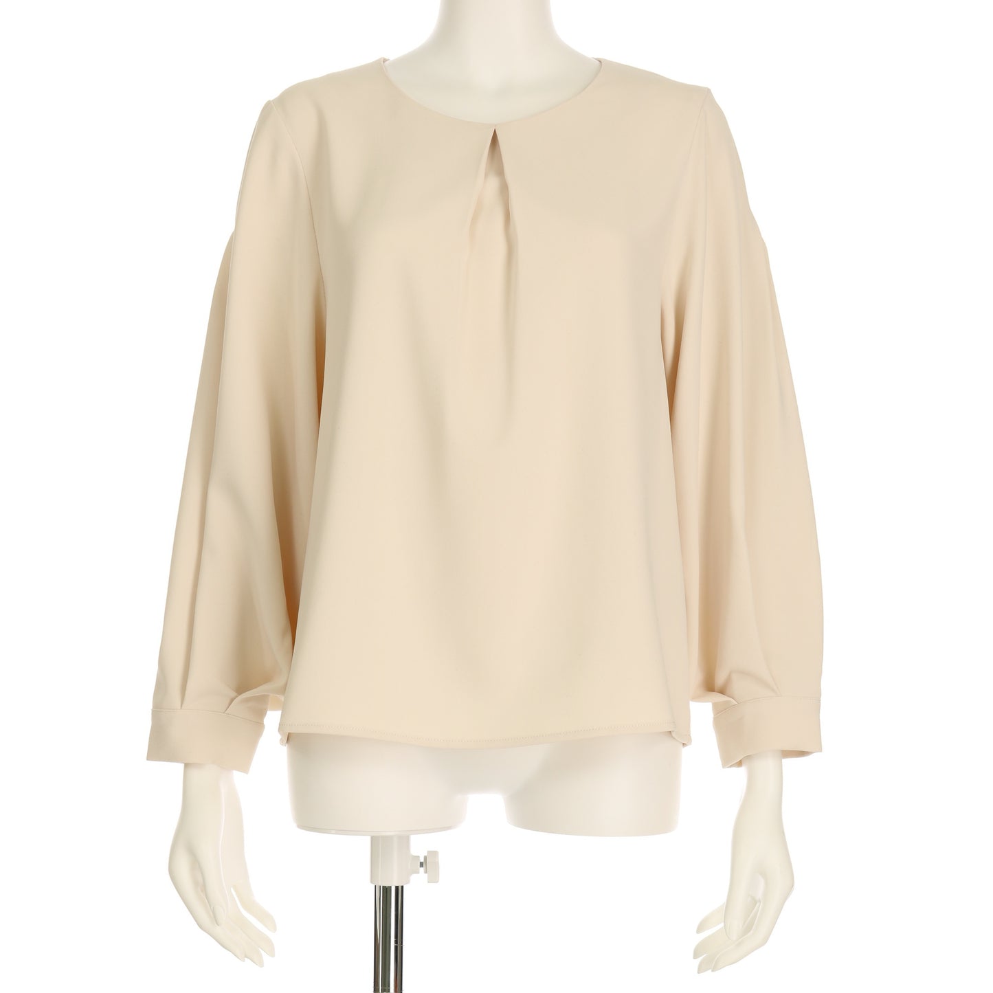 Vネックタックブラウス