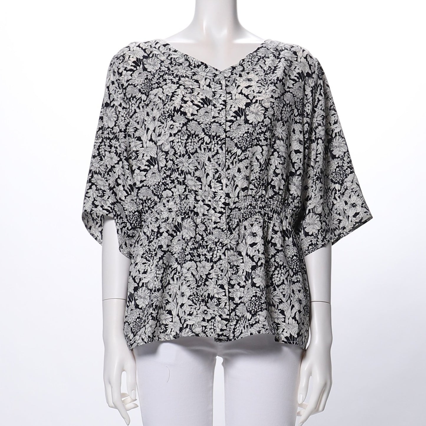 フラワープリントブラウス