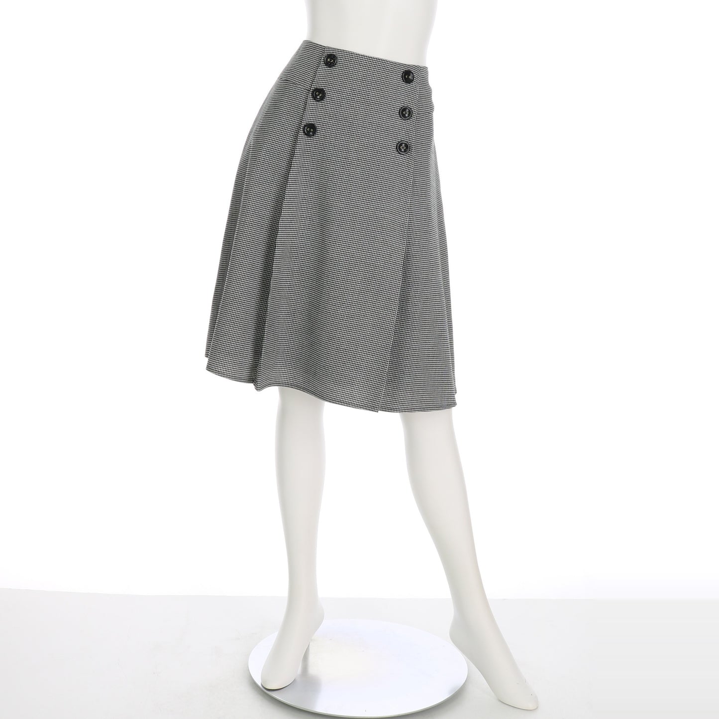 フロントボタンチェック柄スカート