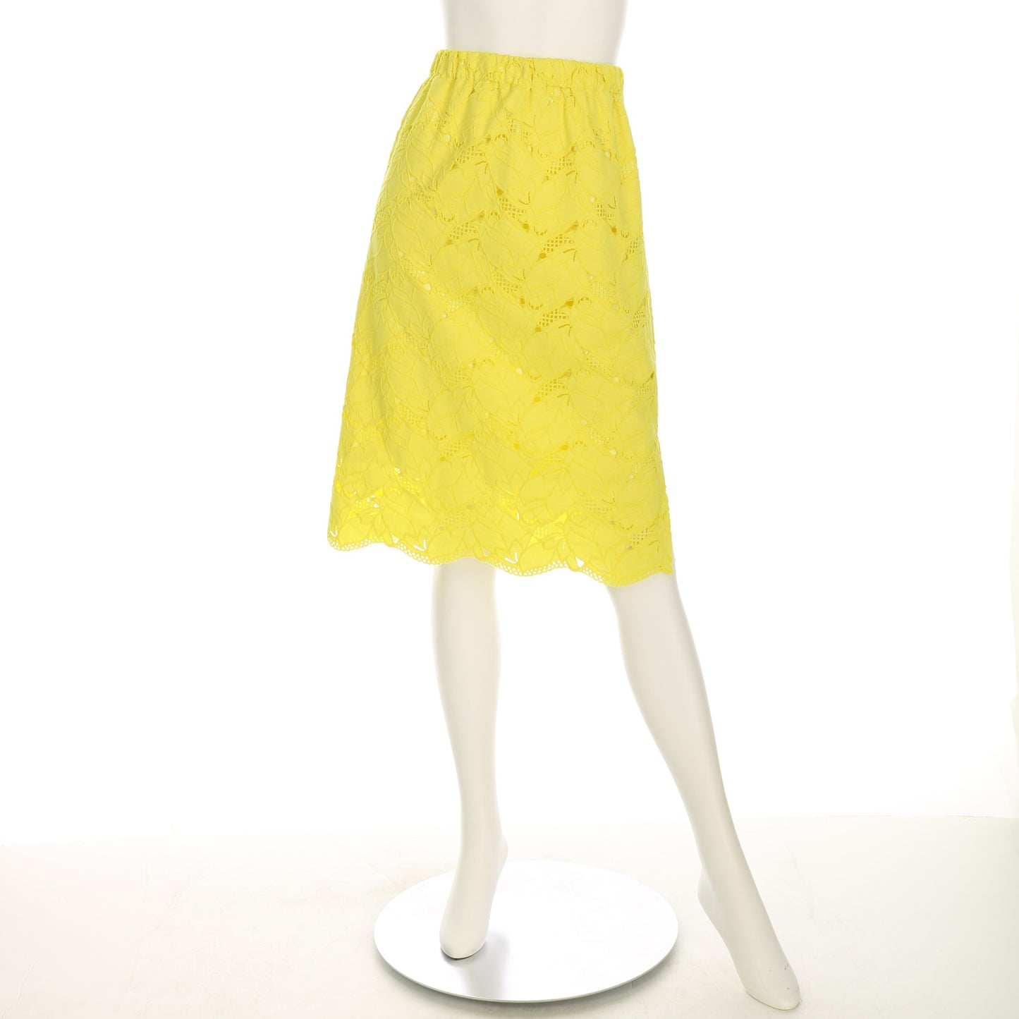 ウエストゴム総レーススカート