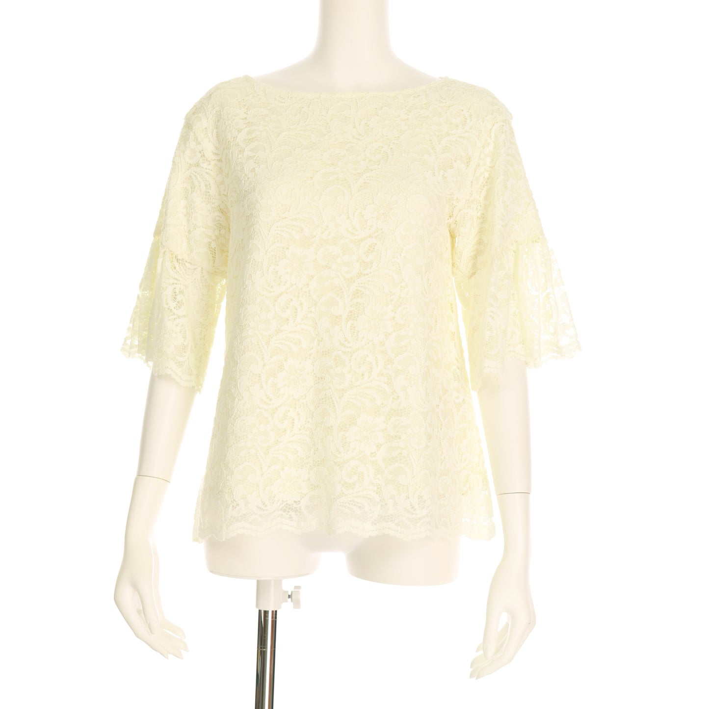 総レースフレアスリーブブラウス