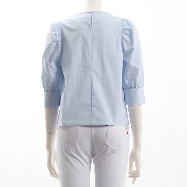 パフスリーブコットンブラウス