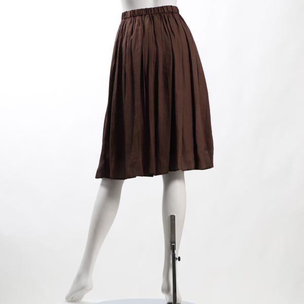 ヴィンテージサテンギャザーフレアスカート