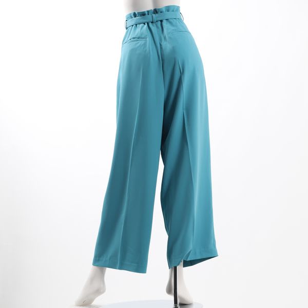 ベルト付きワイドパンツ