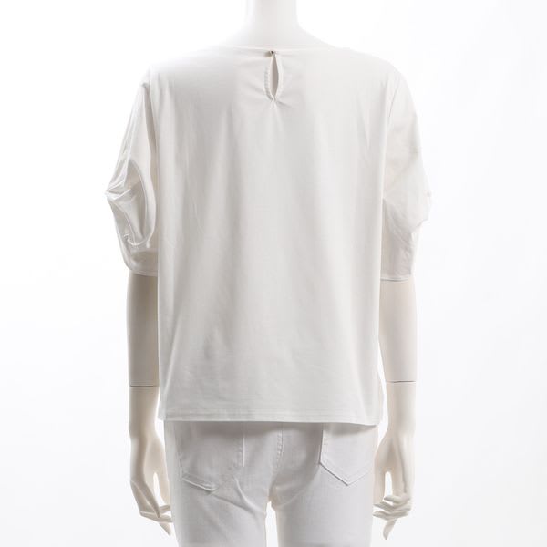 お袖デザインラウンドネックカットソー