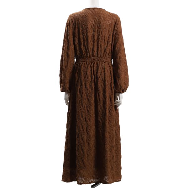 凹凸のある生地感ワンピース