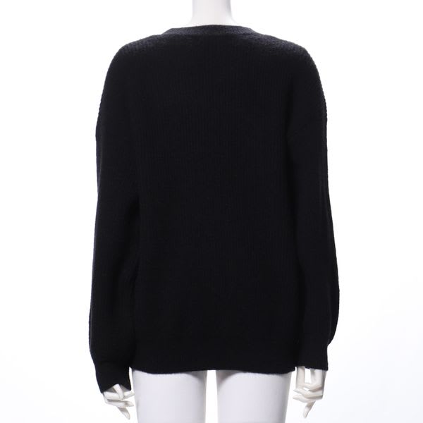 ボリュームスリーブクルーネックニット