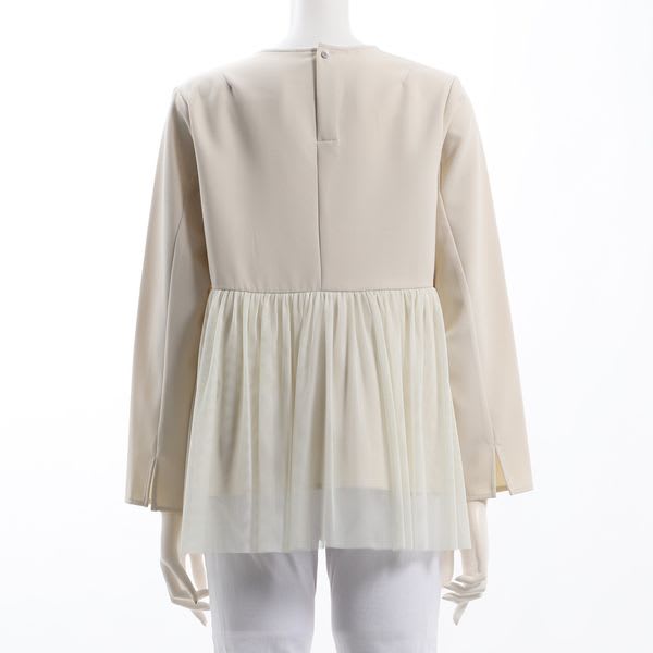 チュールレイヤードブラウス