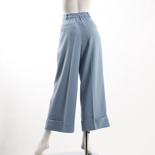 センタープレスワイドタックパンツ