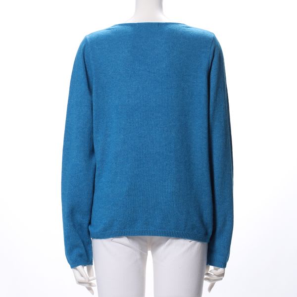 Vネックハイゲージニット