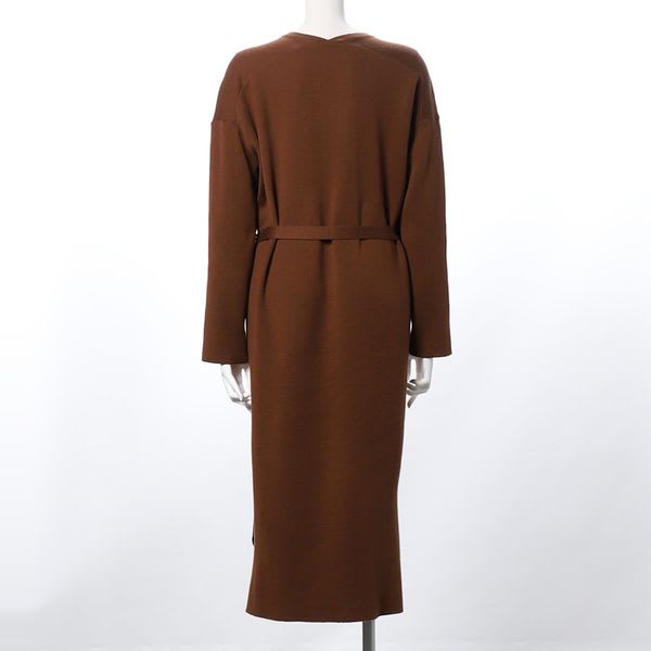 Dカンベルトニットワンピース